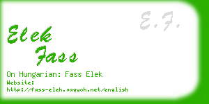 elek fass business card
